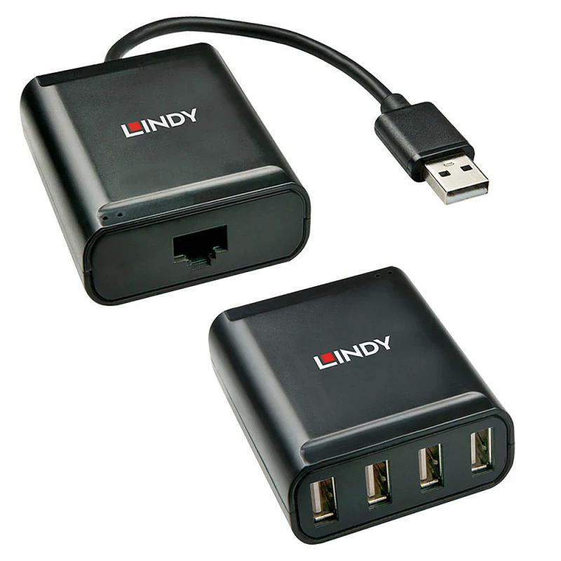 USB 2.0 CAT.5 EXTENDER 60M, 4 PORTS