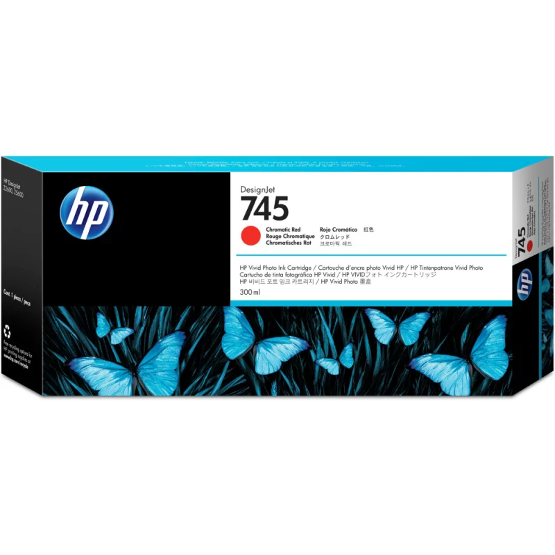 Tinteiro HP 745 300ml Chromatic Red - F9K06A