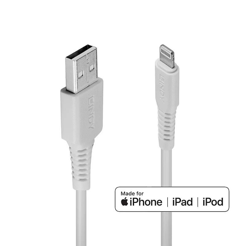 Cabo USB LINDY 31326 Branco 1m
