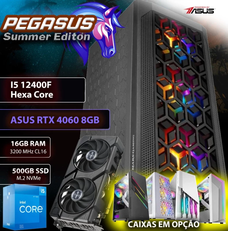 COMPUTADOR GAMING - I5 12400F / RTX 4060 8GB / 16GB RAM / 500GB 