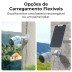 8-Rechargeable Battery + Solar Powered