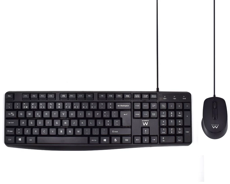 Teclado + Rato Ewent Gaming PT Preto