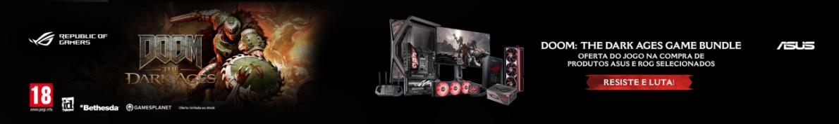 Banner ASUS Doom Dark Ages Landing Produtos