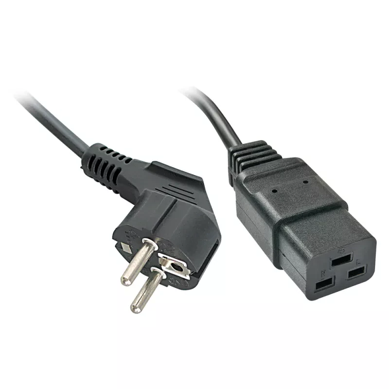 2M SCHUKO TO IEC C19 MAINS CABLE, L