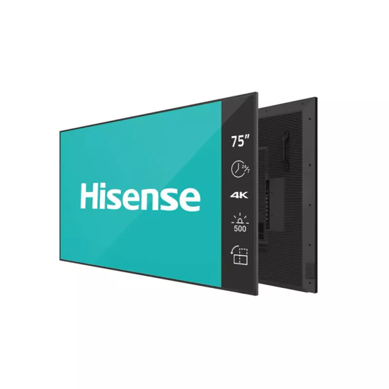 HISENSE MONITOR 75" 4K UHD IPS 4K 500CD 24/7 COLUNAS ANDROID 11 75DM66D