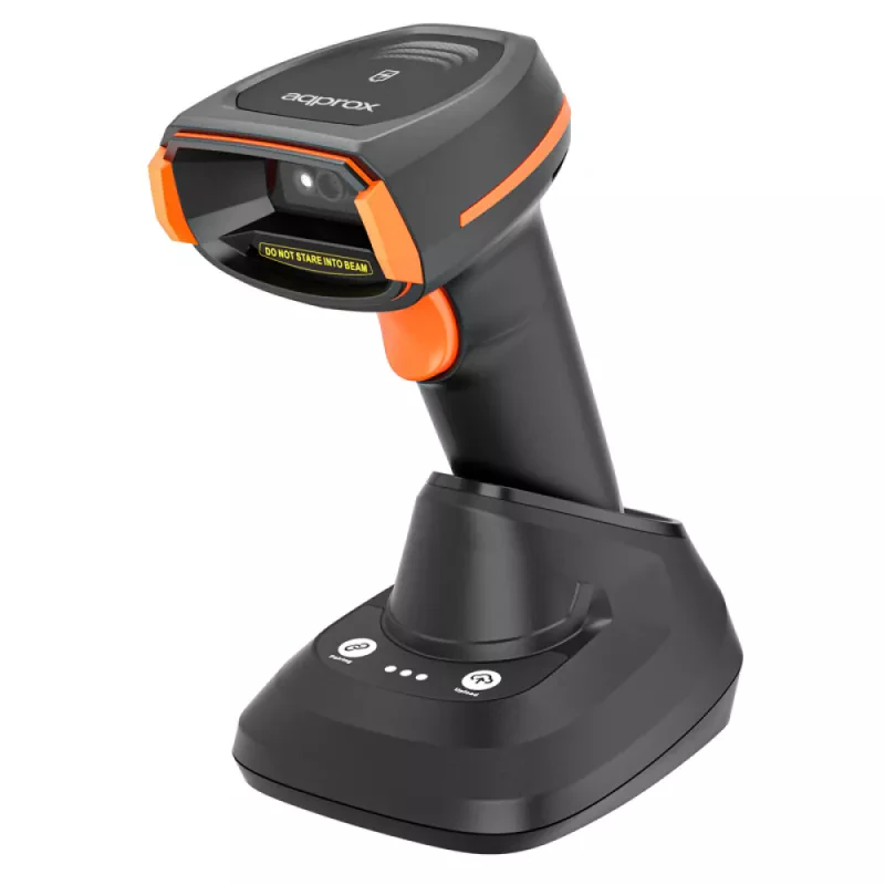 APPROX Barcode Scanner 2D LS24WSBS Wireless Black + Charging Stand