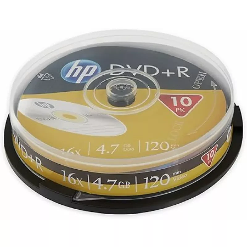 DVD+R HP 16X 4.7GB BOBINE 10 UNIDADES