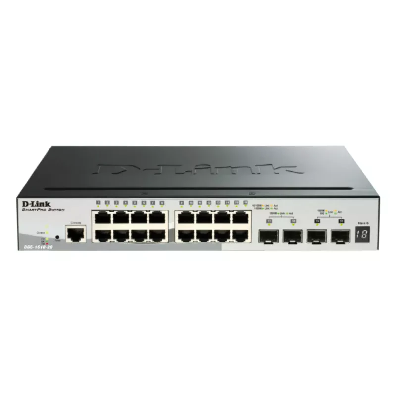 Switch D-LINK 52 Portas GIGABIT STACKABLE POE SMART PRO INCL. 4 10G SFP+ (370W)