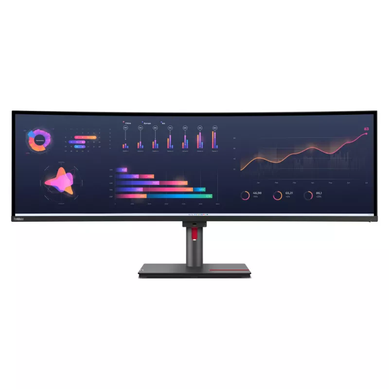 LENOVO ThinkVision P49w-30 49inch IPS 5120x1440 32:9 60Hz 350cd/m2 4ms 2x HDMI DP 4xUSB 3.2 G1 USB-C 3.2 G1 USB-B 3.2 G1 RJ45 2x5W