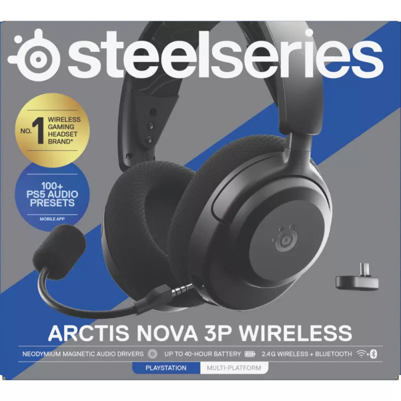 Headset SteelSeries Wireless / Bluetooth / Gaming - Arctis Nova 3P