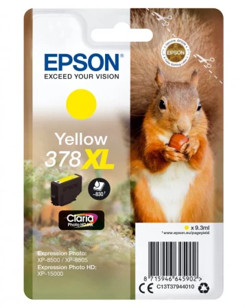 Tinteiro EPSON 378 Amarelo XL - Expression Photo XP-8500/8600/15000