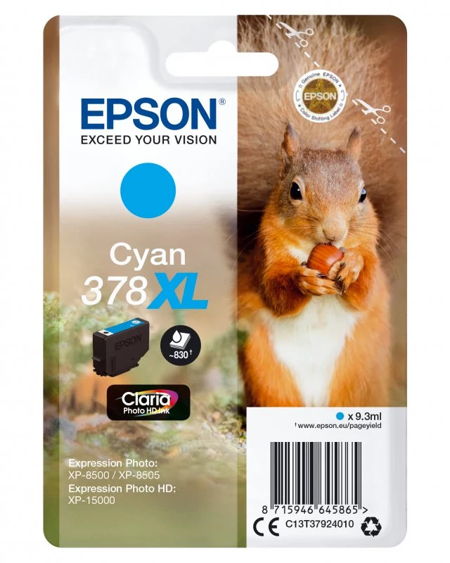 Tinteiro EPSON 378 Ciano XL - Expression Photo XP-8500/8600/15000