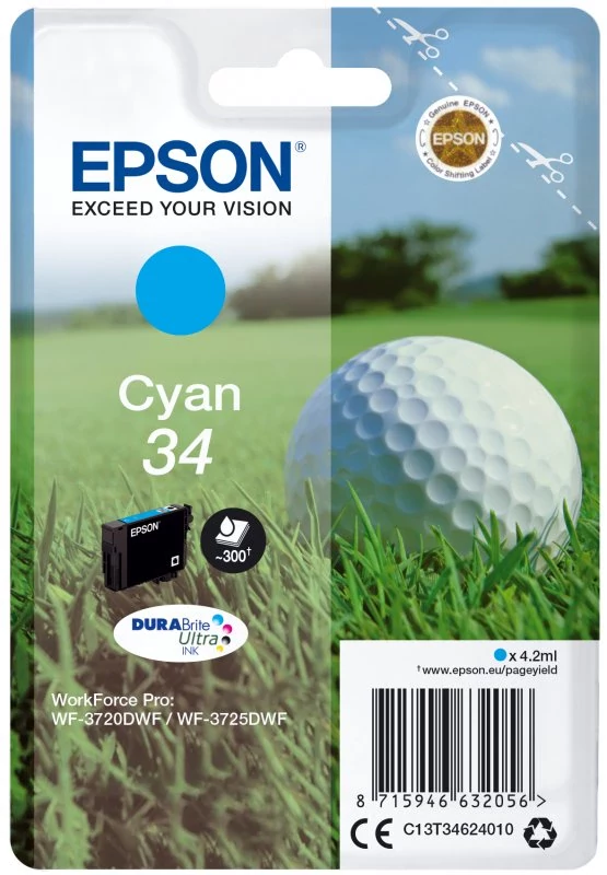 EPSON TINTEIRO AZUL 34 PRO WF-3725DWF/WF-3720DWF