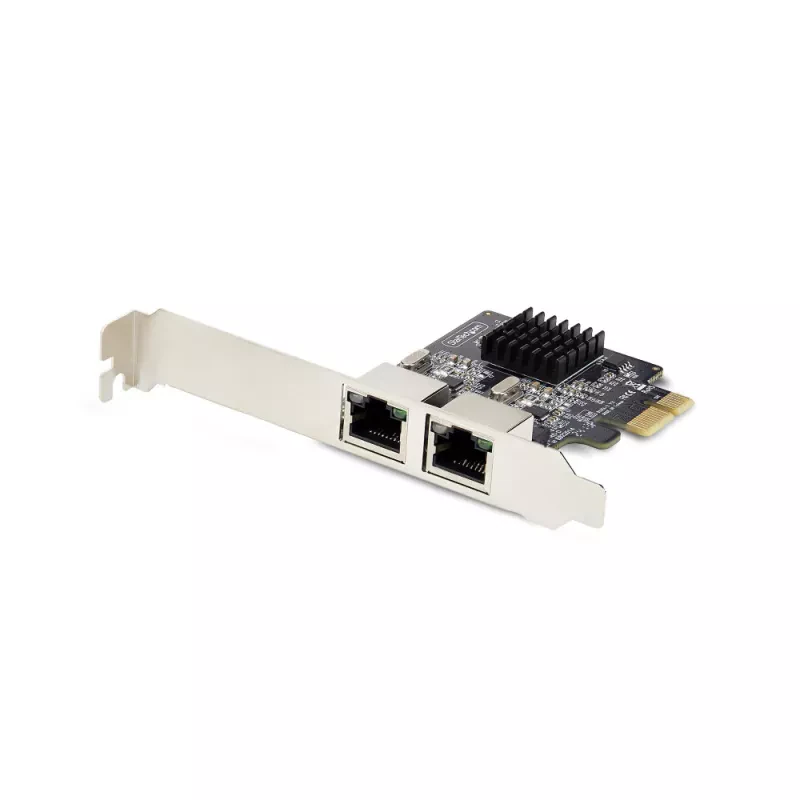 StarTech.com 2-Port Gigabit PCIe Network Adapter Card, TAA Compliant - Adaptador de rede - PCIe - Gigabit Ethernet x 2 - preto - Compatível com TAA