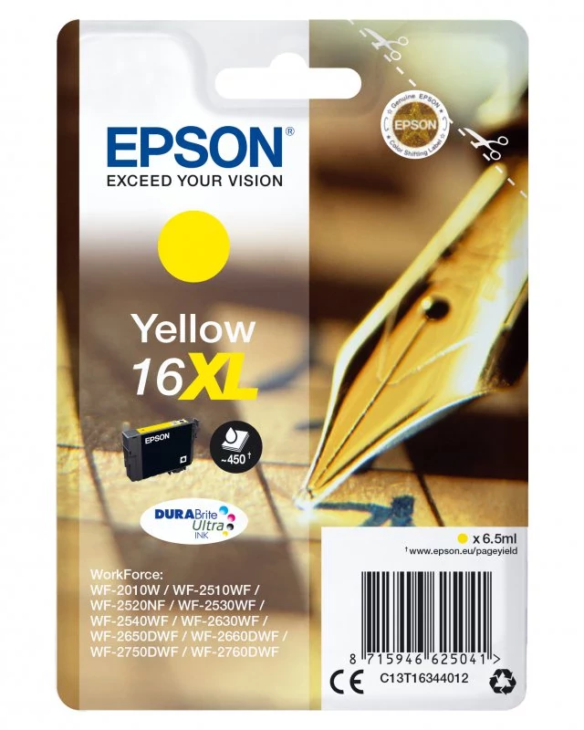 Singlepack Yellow 16XL DURABrite Ultra Ink