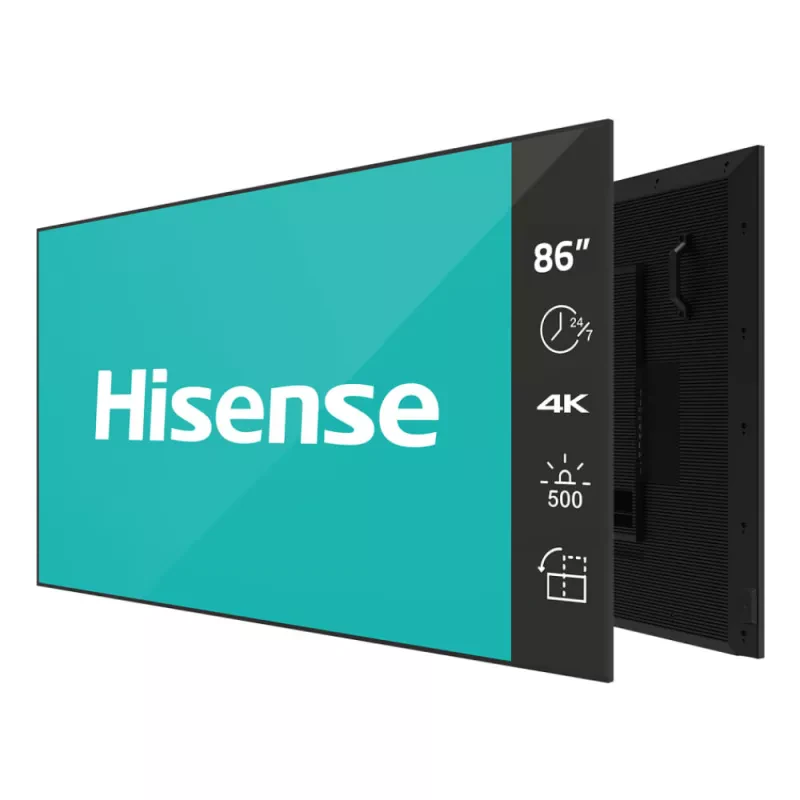 HISENSE MONITOR 86" 4K UHD IPS 4K 500CD 24/7 COLUNAS ANDROID 11 86DM66D