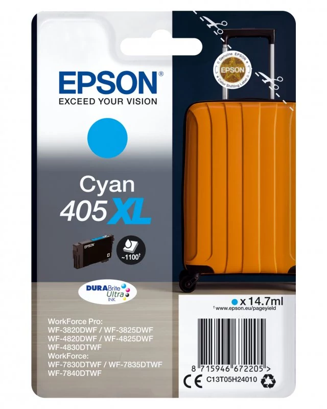 Singlepack Cyan 405XL DURABrite Ultra Ink