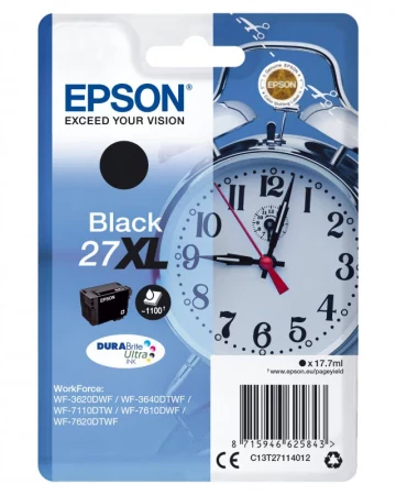 EPSON 6LB 27XL ink cartridge black high capacity 17.7ml 1.100 pages 1-pack blister without alarm - DURABrite ultra ink