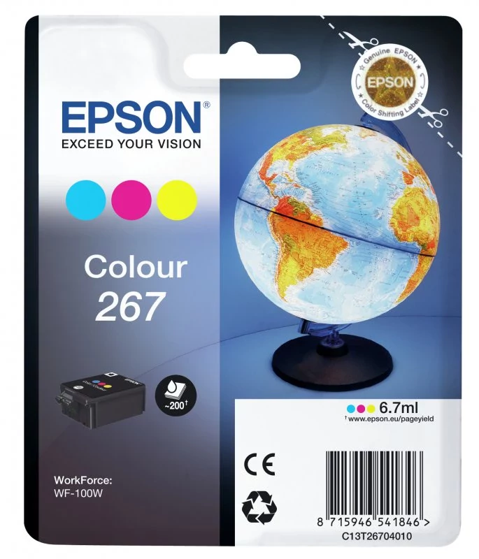 Singlepack Colour 267 ink cartridge WF-100