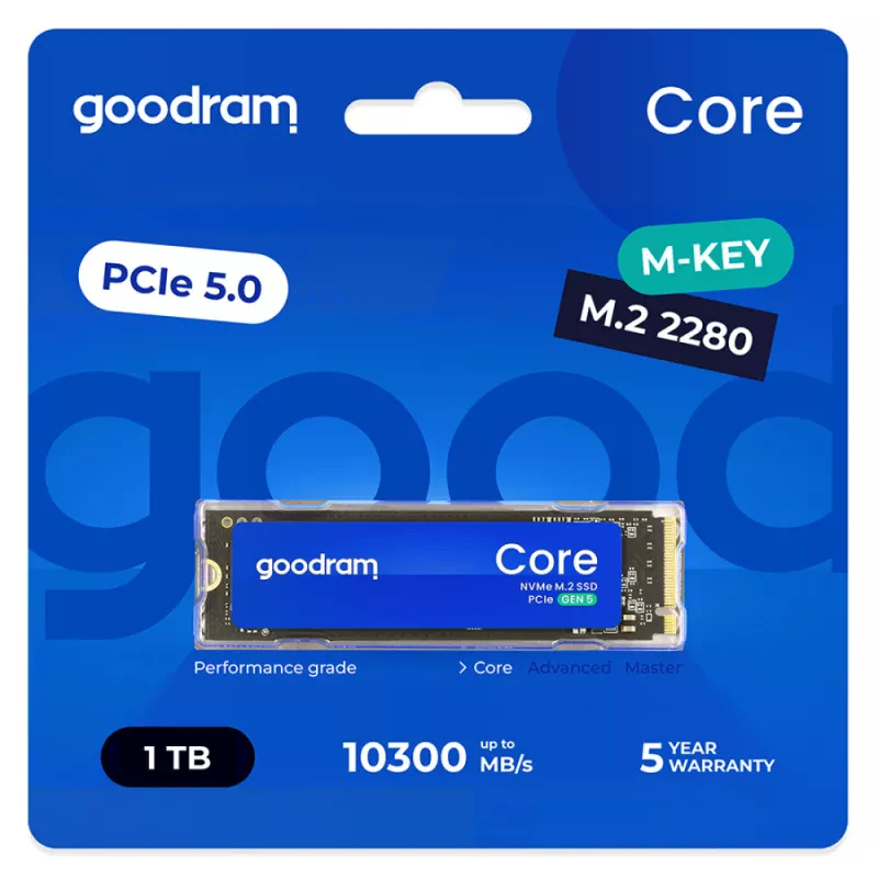 SSD GOODRAM CORE 1000GB PCIe 5x4 M.2 2280 RETAIL