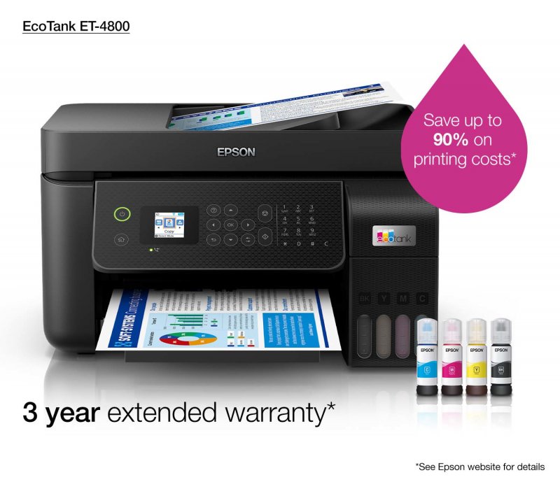 Impressora EPSON Multifunções EcoTank ET4800