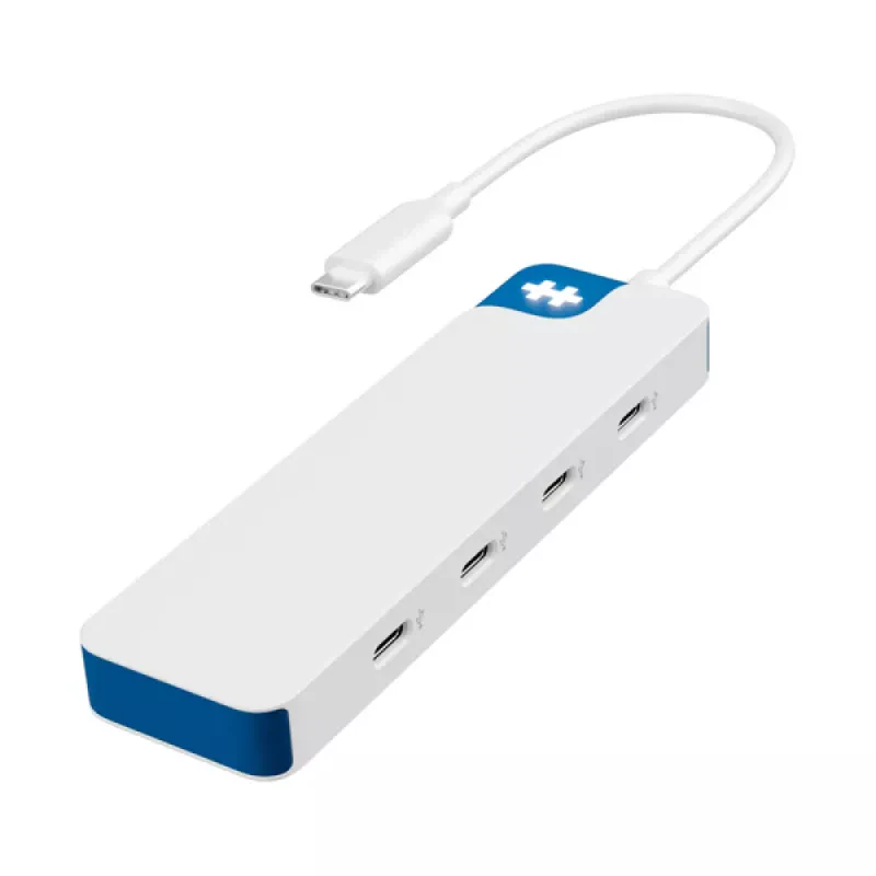 HYPER HUB USB-C DRIVEFLEX 4xUSB-C BRANCO LOGO C/LED