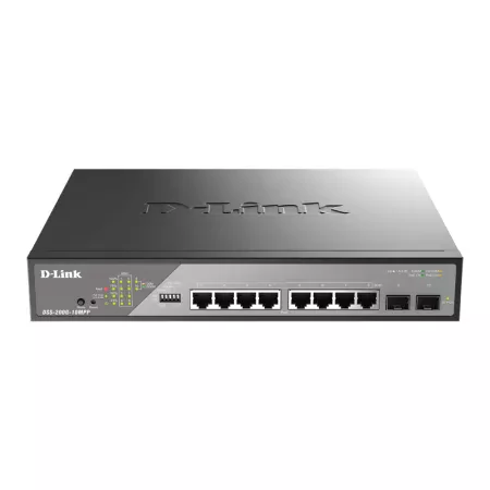 Switch D-Link DSS 200G-10MPP Gerenciada PoE 242W