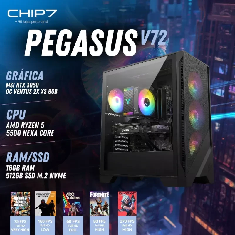 【新品】ゲーミングPC RTX3050/Ryzen 7/SSD 512GB Produtos com até 15 OFF no PIX KaBuM