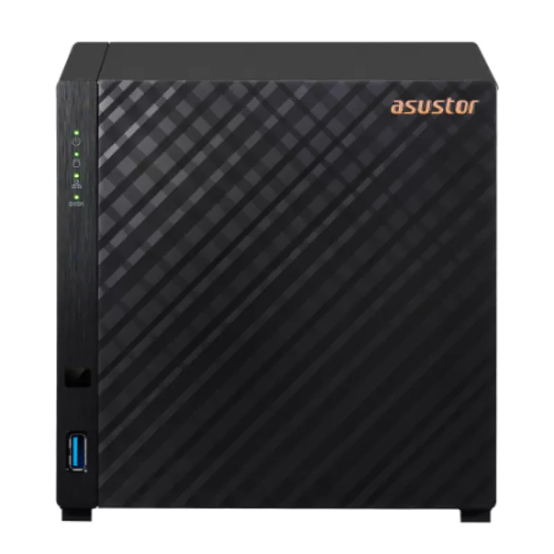 Asustor Drivestor 4 Gen 2 AS1204T 4 Bay NAS, Quad-Core 1.7GHz CPU, 2.5GbE Port, 1GB DDR4, Three USB 3.0 (Diskless)