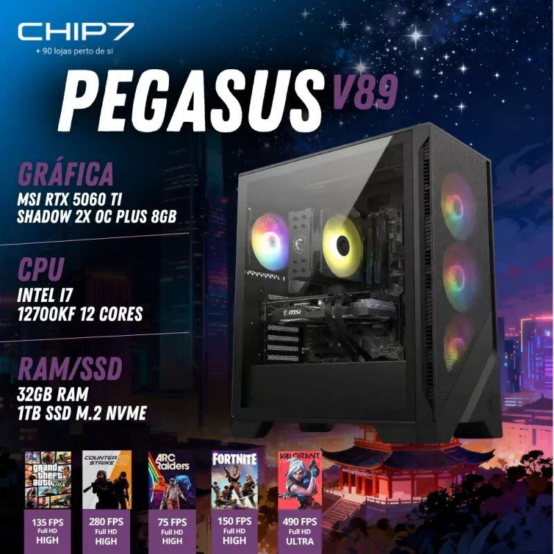 COMPUTADOR GAMING - I7 12700KF / RTX 5060 TI 16GB / 32GB / 1TB SSD