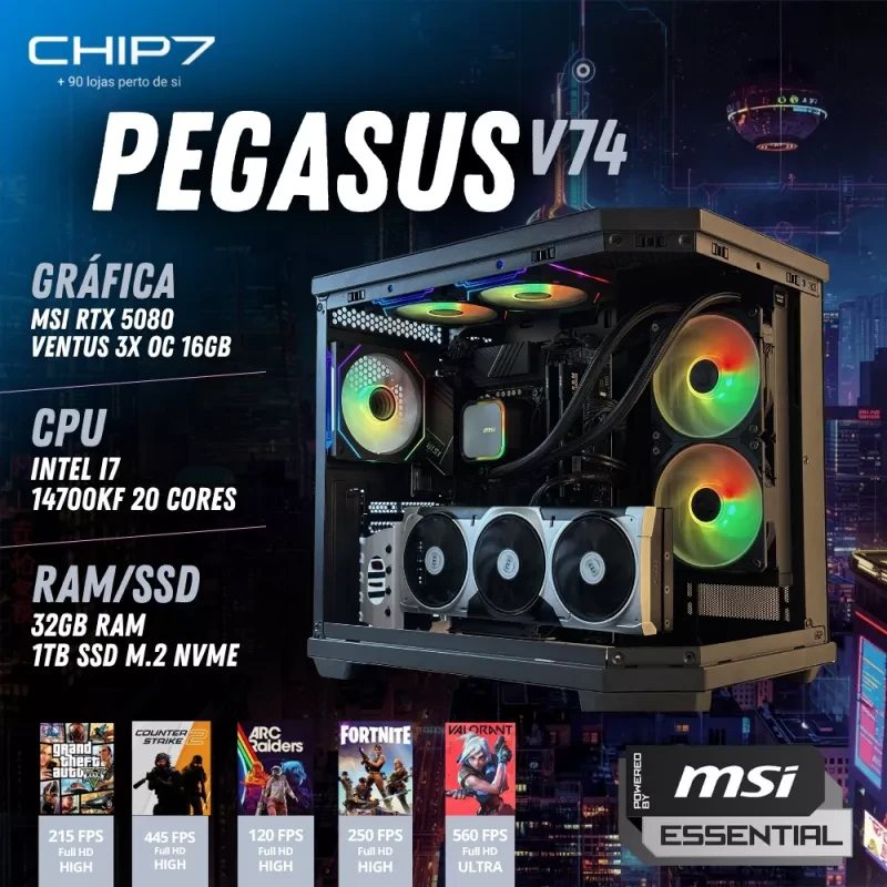 COMPUTADOR GAMING - I7 14700KF / RTX 5080 16GB / 32GB RAM / 1TB