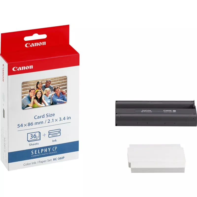 KC-36IP Caixa com papel, 36 impressões de tamanho de cartão de crédito de 54 x 86 mm (2,1 x 3,4") - compativel com: CP780/790/800/810
