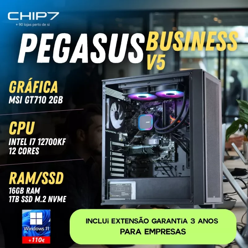 COMPUTADOR TRABALHO - I7 14700KF / GT 710 2GB / 16GB RAM / 1TB SSD / S/SO - CHIP7 PEGASUS BUSINESS V5