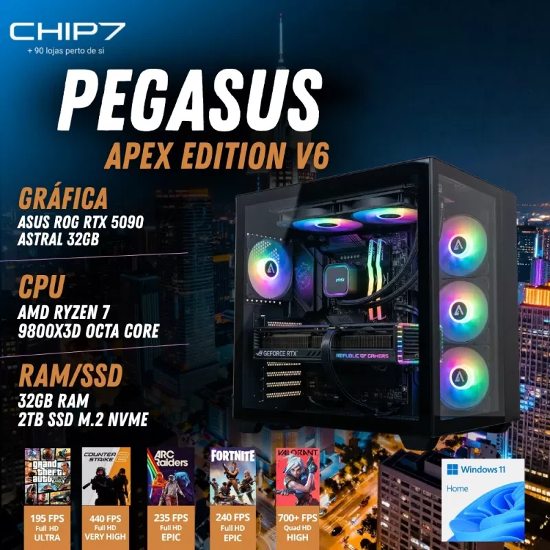 COMPUTADOR GAMING - AMD Ryzen 7 9800X3D / NVIDIA RTX 5090 32GB