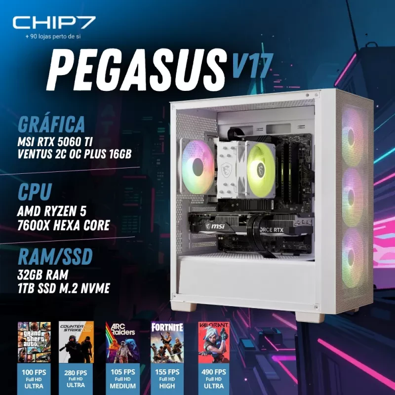 COMPUTADOR GAMING - AMD Ryzen 5 7600X / NVIDIA RTX 5060 TI 16GB