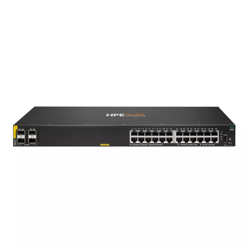 HPE ARUBA NW CX 6000 24P 1G CLASS4 POE 4P SFP 1G 370W SWITCH - preço válido p/ unidades faturadas até 7 de maio ou fim de stock