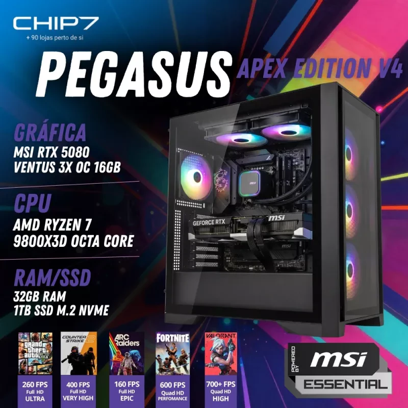 COMPUTADOR GAMING - AMD RYZEN 7 9800X3D / RTX 5080 16GB / 32GB RAM