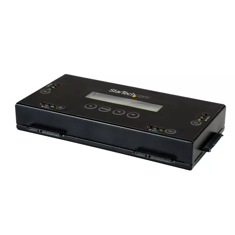 StarTech 4 Bay SSD/HDD Hard Drive Eraser, 2.5" & 3.5" SATA, Hostless Standalone Secure Erase External Disk Sanitizer, 9 Erase Modes, RS232 Printer Port, NIST/DOD & TAA Compliant - Built-in LCD Display (SATERASER4) - Apagador de disco rígido - 2.5" /