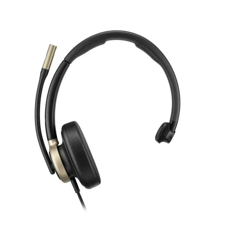 HP Poly Mission 815 - Mission 800 Series - auscultadores - no ouvido - com cabo - cancelamento de ruído activo - USB-A, USB-C - preto - Certificado para o Microsoft Teams Open Office, Certificação Zoom, Certificação Google Meet, Works With Chromebook