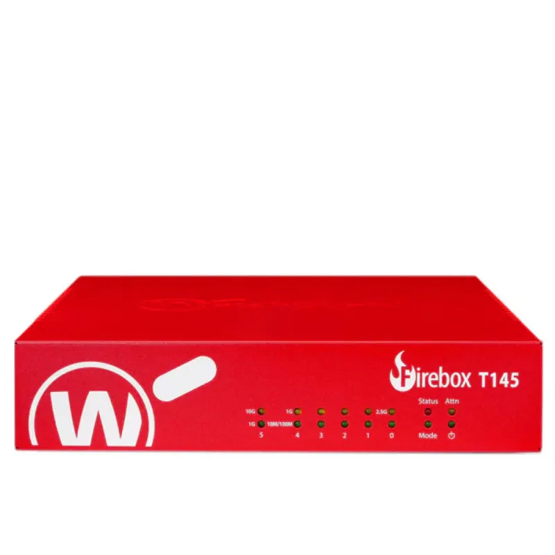 WatchGuard Firebox T145 - Dispositivo de segurança - com Total Security Suite 3 anos - 6 portas - 1GbE, 2.5GbE