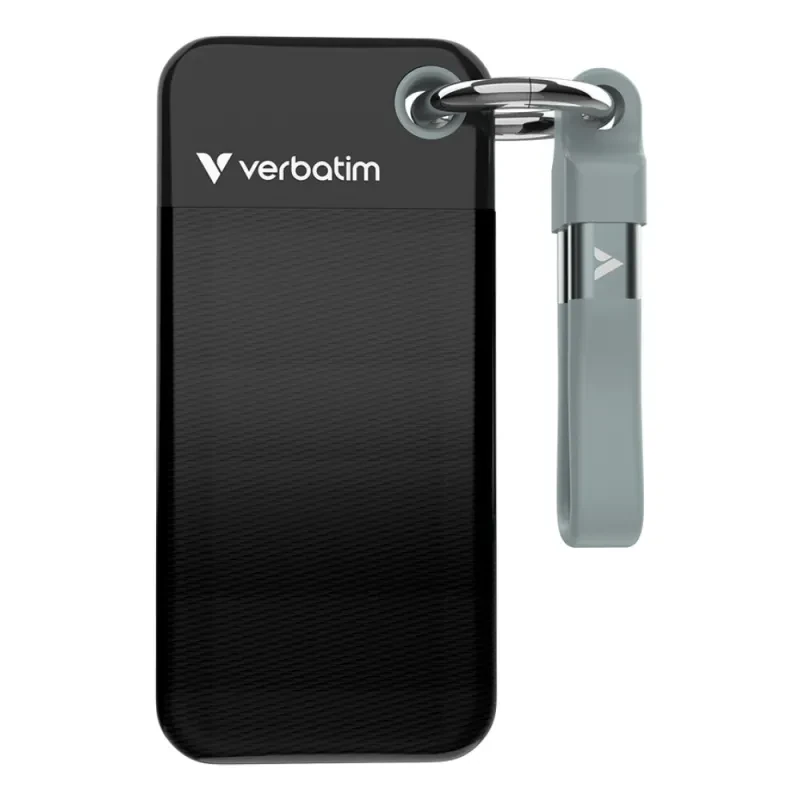 VERBATIM SSD EXTERNO POCKET 256GB USB-C BLACK/ GREY
