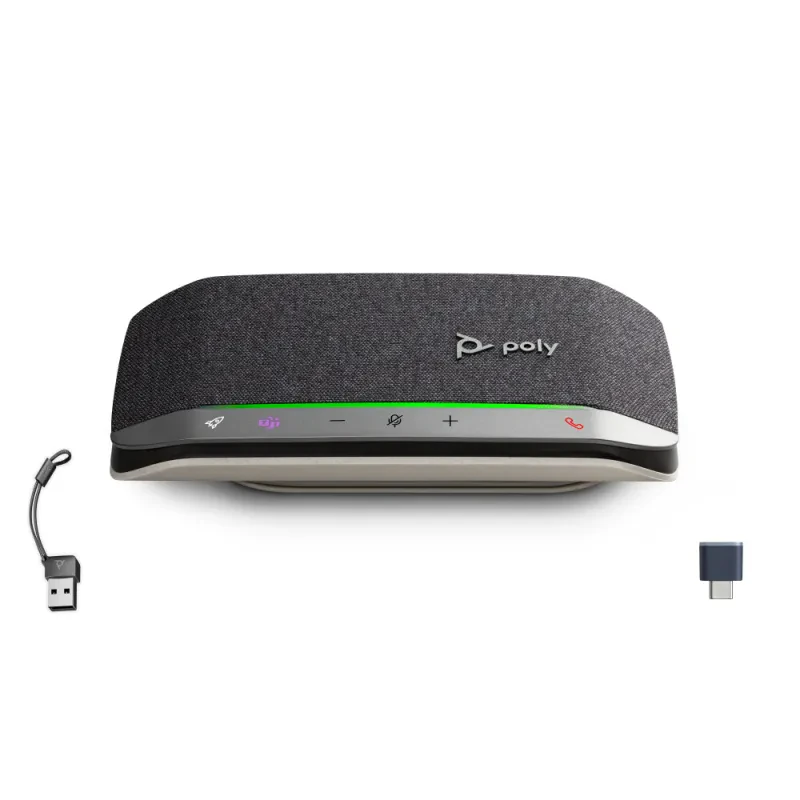 HP Poly Sync 20+M - Alta-voz inteligente - bluetooth - com cabo, sem fios - USB-A, USB-C - preto - Certificado para Microsoft Teams