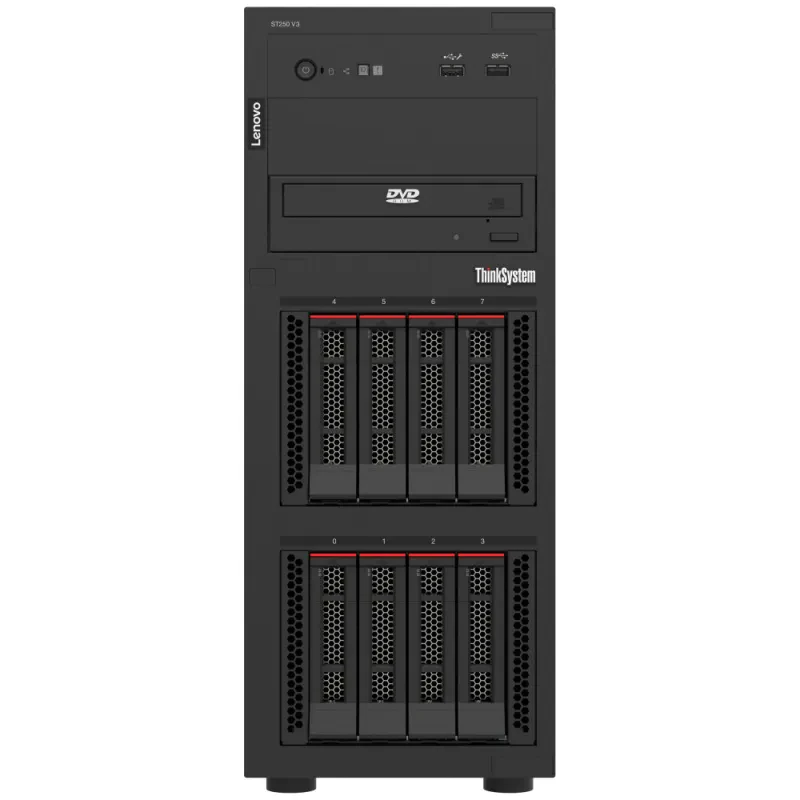 ThinkSystem ST250 V3, 1xIntel Xeon 6353P 8C 2.7GHz 65W, 1x32GB 2Rx8, 2x960GB SSD, ThinkSystem RAID 940-8i 4GB Flash PCIe Gen4 12Gb Adapter, 1x800W