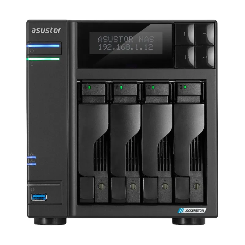 ASUSTOR AS6704T V2 4 Bay NAS Intel Celeron N5105 4GB DDR4 Dual 5GbE Ports 4xM.2 4xSATA