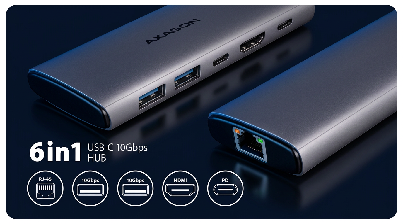 AXAGON HMC-6G2L HUB