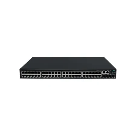 HPE Networking Comware 2150 48p 10M/100M/1G PoE+ 4p SFP+ 1G/10G 390W - Interruptor - L3 - Administrado - 48 x 10/100/1000Base-T (PoE+) + 4 x 1 Gigabit / 10 Gigabit SFP+ (uplink / stacking) - montável em trilho - PoE+ (390 W)