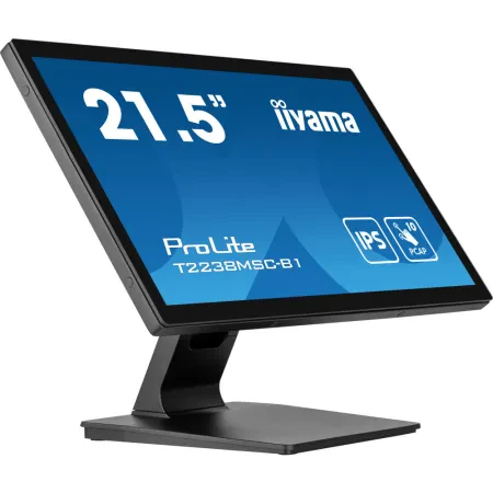 iiyama ProLite T2238MSC-B1 - Monitor LED - 21.5" - ecrã de toque - 1920 x 1080 Full HD (1080p) - IPS - 600 cd/m² - 1000:1 - 5 ms - HDMI, DisplayPort - altifalantes - preto opaco