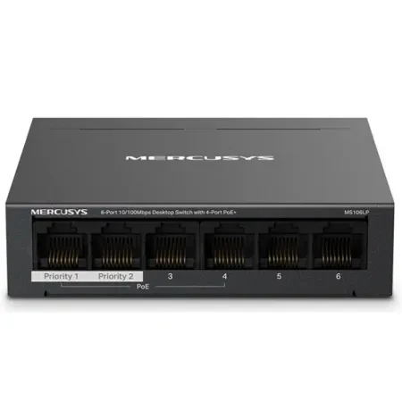 TP-LINK MERCUSYS 6-Port Gigabit Desktop Switch with 4-Port PoE+
