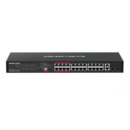TP-LINK 24-Port 10/100Mbps + 2-Port Gigabit Rackmount Switch with 24-Port PoE+