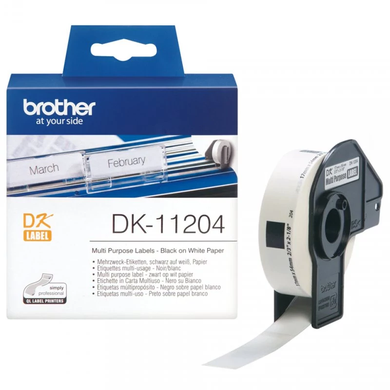 BROTHER ETIQUETAS MULTIUSO DK11204 17x54 MM